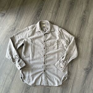 J. Crew Classic Fit Grey Flannel Shirt Men’s Size M.